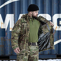 Зимова куртка-бушлат Grifon "GOVERLA" мультикам ЗСУ (Омні-Хіт + синтепон) з подвійним замком (Omni-Heat)