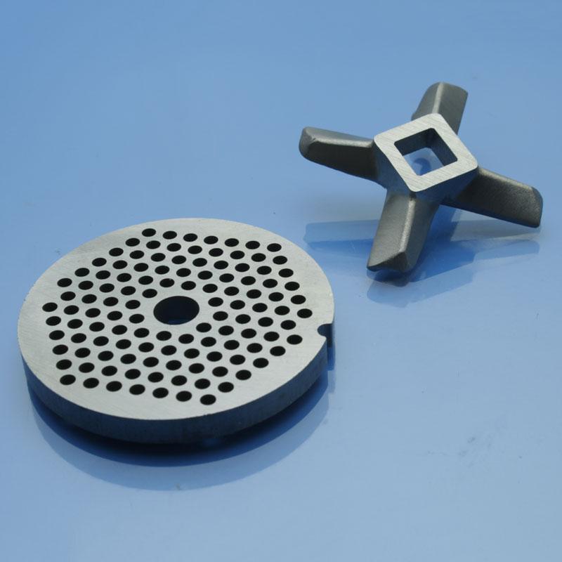 Ніж і решітка для м'ясорубки Moulinex HV8 ME610, ME625, ME645, ME66, ME665 3мм нержавійка дрібна паштетна, фото 1