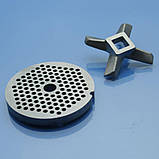 Ніж і решітка для м'ясорубки Kenwood MG510, MG450, MG470, MG480 PRO1600 3мм нержавійка дрібна паштетна, фото 4