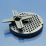 Ніж і решітка для м'ясорубки Moulinex HV8 ME610, ME625, ME645, ME66, ME665 3мм нержавійка дрібна паштетна, фото 5