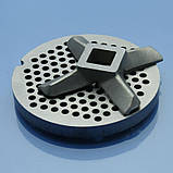 Ніж і решітка для м'ясорубки Moulinex HV8 ME610, ME625, ME645, ME66, ME665 3мм нержавійка дрібна паштетна, фото 7