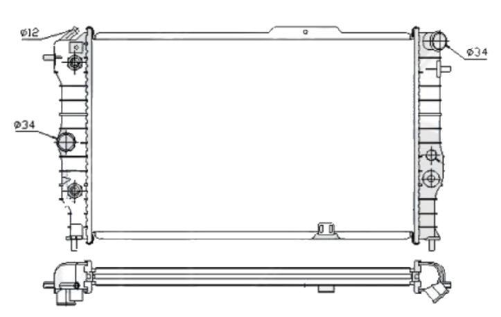 Радіатор охолодження двигуна OPEL VECTRA A 1988-1995, фото 1