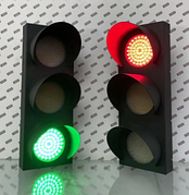 Світлофор LED 15W 120 мм 220 В світлодіодний трисекційний