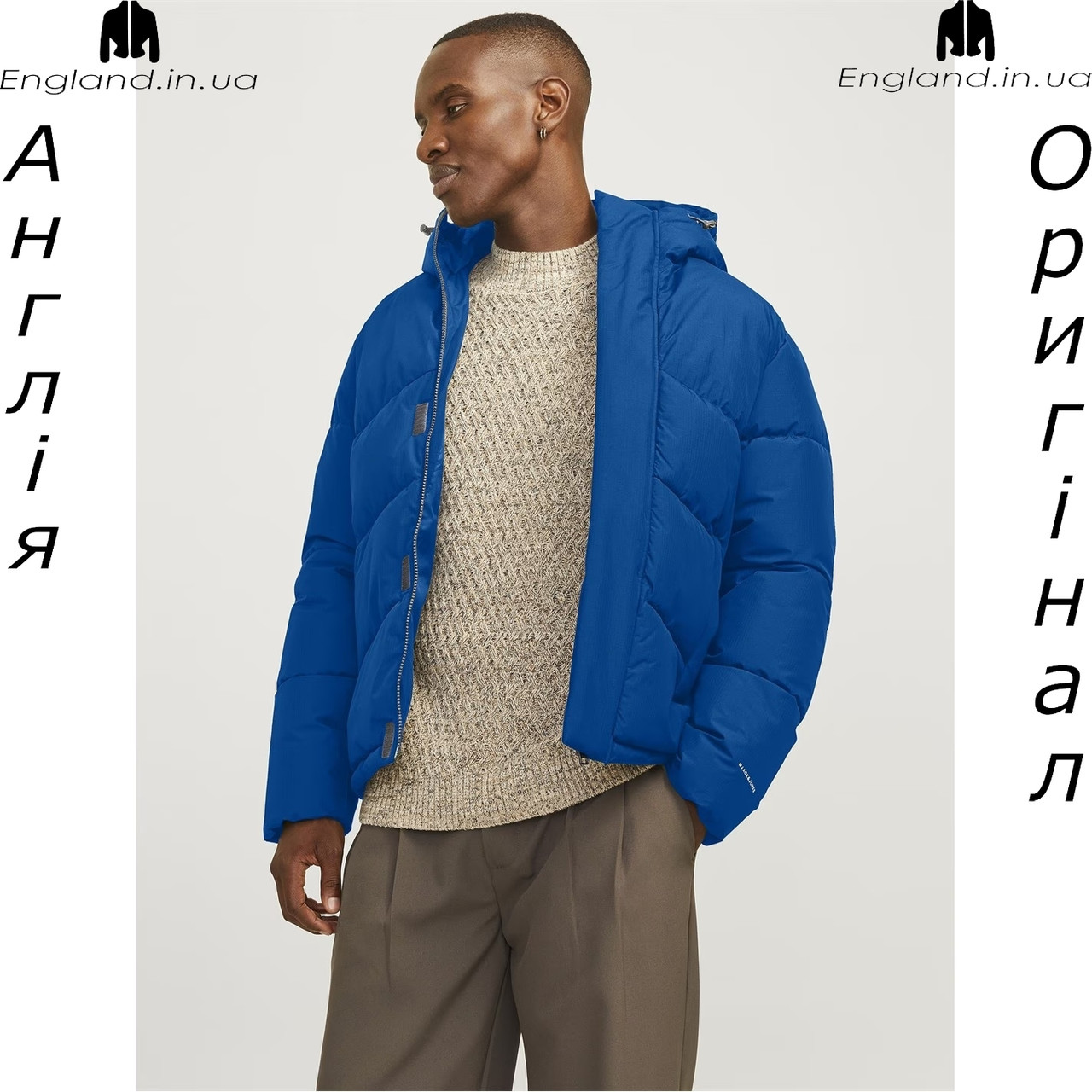 Куртка стьогана чоловіча Jack & Jones (Джек енд Джонс) з Англії - весна/осінь