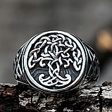 Перстень каблучка чоловіча Дерево життя сталеве TREE OF LIFE 18 з нержавіючої сталі кільце 316L, фото 6