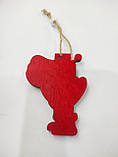 Новорічні іграшки на ялинку та прикраси/ ялинкові Новорічні декор/ дерев'яні іграшки олені, сердечка, фото 3