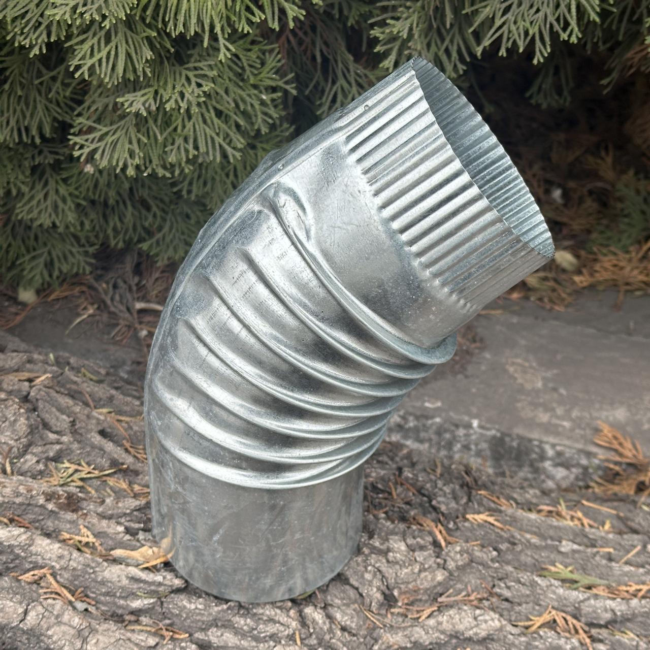 Коліно димаря одностінне D100-45° 0,5 мм оцинковане