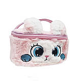 Набір дитячої косметики 9 приладів 2103X у пухнастій сумочці варіанту зайчик від 5 років, фото 3