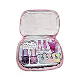 Набір дитячої косметики 9 приладів 2103X у пухнастій сумочці варіанту зайчик від 5 років, фото 4