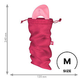 Мішечок для зберігання секс-іграшок Satisfyer Treasure Bag розмір M червона
