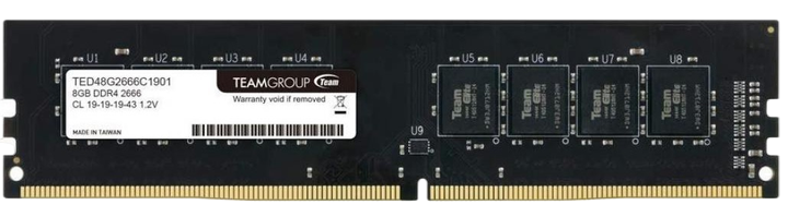 Оперативна пам'ять Team 8GB DDR4 2666MHz Elite (TED48G2666C1901), фото 1