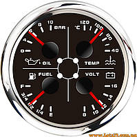 Автомобільний датчик рівень палива тиск масла температура води вольтметр 12V 24V червона підсвітка 12в 24в МТЗ