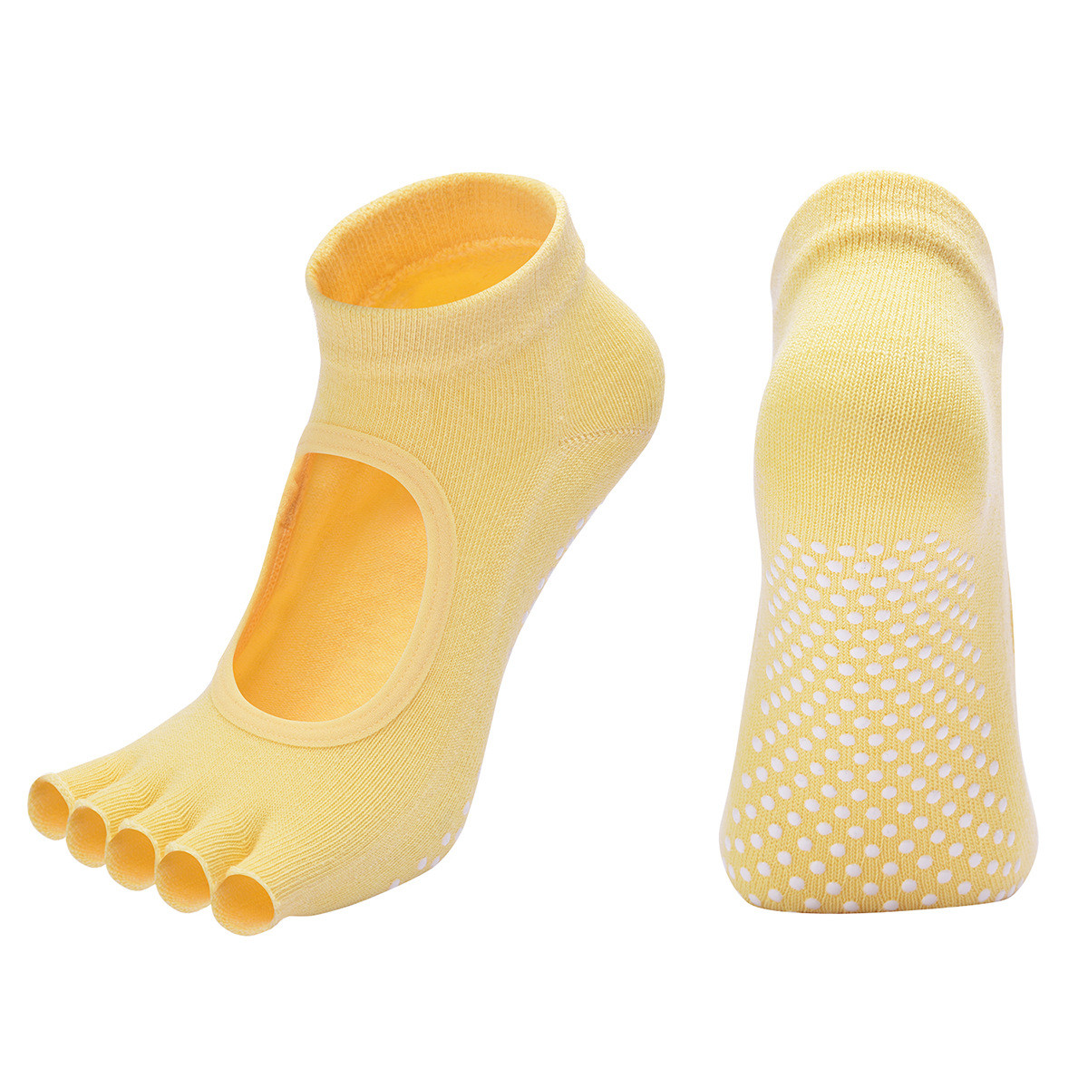 Шкарпетки для Йогі Sports Socks з Відкритими Розділеними Пальцями та Відкритим Склепінням Стопи, жовтий