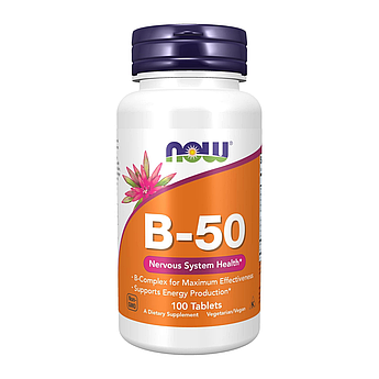 Вітаміни групи B, B-50, Now Foods 100 капсул