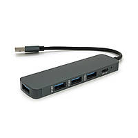 TU  TU Хаб USB 3.0 алюминиевый, 4 порта, 20 см, поддержка до 2TB, Пакет