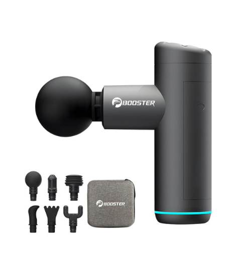 Перкусійний масажер Booster Mini X 2500mAh Масажний пістолет  (6 насадок) з кейсом