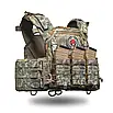 Плитоноска професійна «Ghost Gen4 V1» із системою швидкого скидання + 3 підсумки. Піксель, фото 5