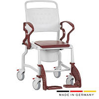 Санітарно-гігієнічний стілець для туалету на колесах BONN Колір-сірий-рубіновий REBOTEC Німеччина
