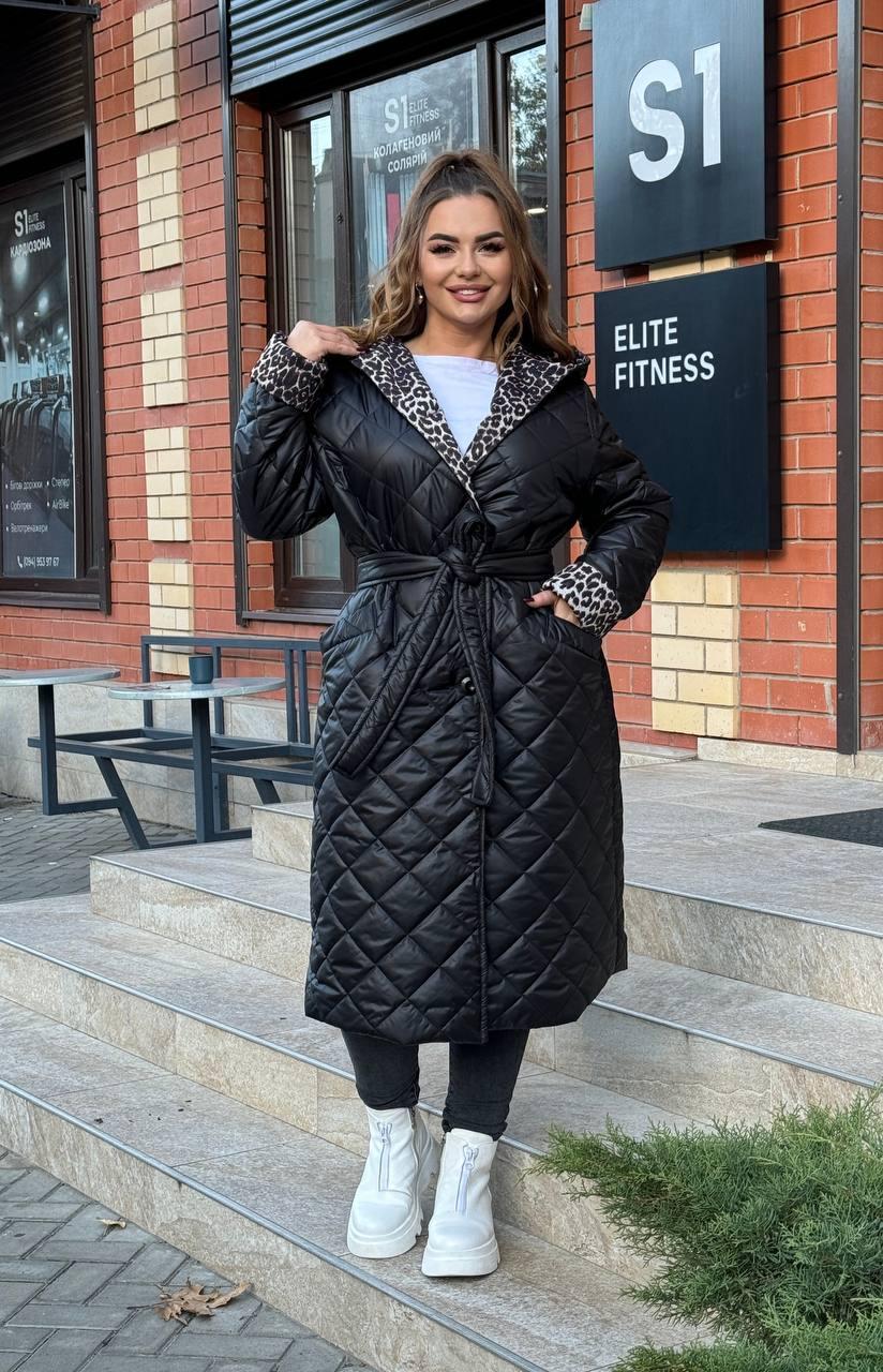 Зимове пальто плащівка батал