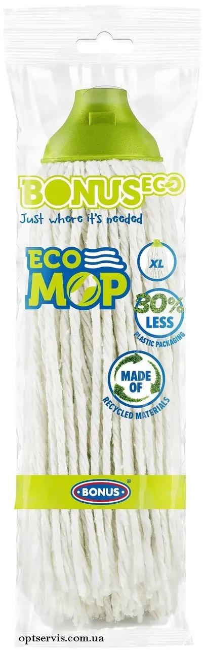 Моп для швабри шнурковий Bonus Cotton Mop розмір ХL (біла) 1 шт