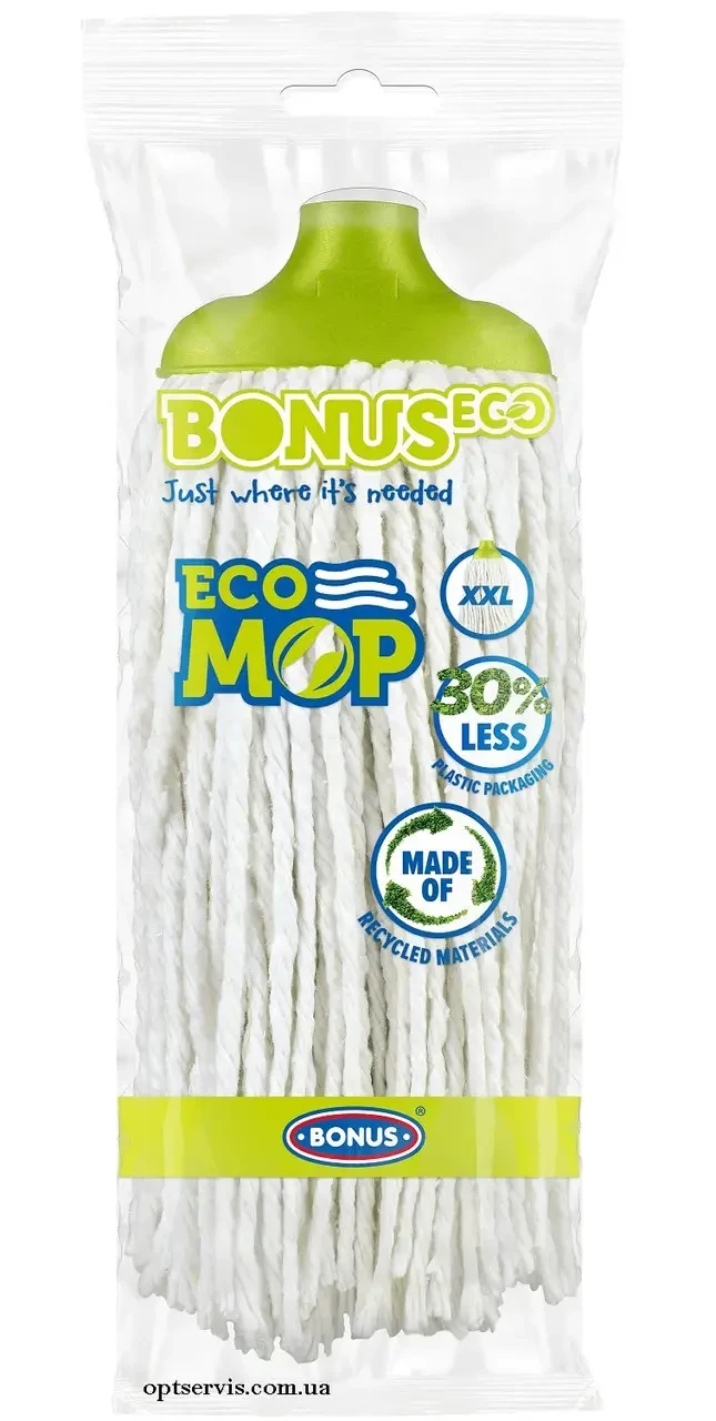 Моп для швабри шнурковий Bonus Cotton Mop розмір ХXL (біла) 1 шт