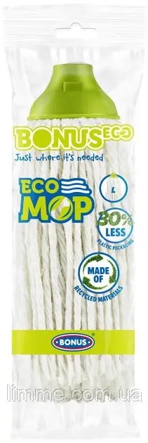 Моп для швабри шнурковий Bonus Cotton Mop розмір L (біла) 1 шт