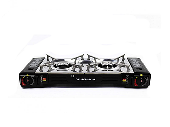 Настільна кухонна плита 2 конфорки Yanchuan Devil Double з вітрозахистом 2200 Вт