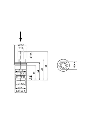Кран-букса Frap F52-11 для кнопкового вимикача H44, фото 3