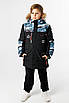 Куртка зимова WKAS для хлопчика 10-16 років довга , Чорний, 152, фото 3