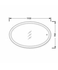 Дзеркало з LED підсвіткою Magda 110x70 з сенсором, фото 6