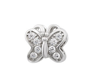 Підвіс срібний на браслет із камінням Метелик LOVE-SHOP