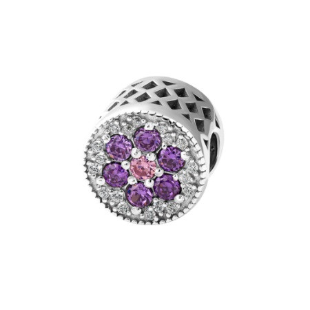 Підвіс срібний із яскравим камінням, викладеними в Квітка LOVE-SHOP