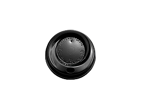 Кришка на стакан д70 чорна 50 шт/уп 1000 шт/ящ