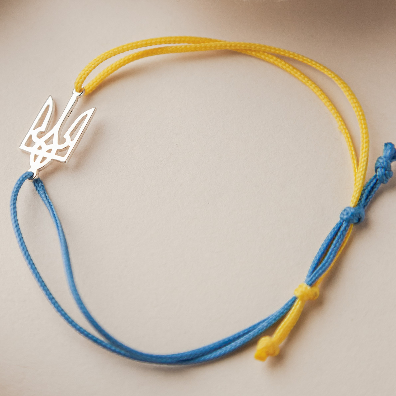 Чоловічий браслет із срібним тризубом, тканинний браслет, аксесуар для чоловіків, стильний подарунок