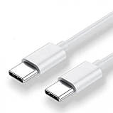 Кабель Зарядки Синхронізації для iPhone MacBook Type-C to Type-C Charge Cable 1M White, фото 3