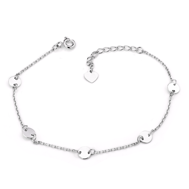 Срібний браслет Монетки, жіночий ланцюжок, стильна прикраса, модний аксесуар, вишуканий браслет