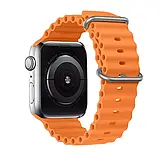 Ремінці для Apple Watch 49/45/42/44 mm Ocean Band orange, фото 3
