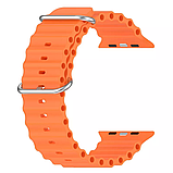 Ремінці для Apple Watch 49/45/42/44 mm Ocean Band orange, фото 4