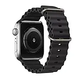 Ремінець для Apple Watch 49/45/42/44 mm Ocean Band black, фото 3