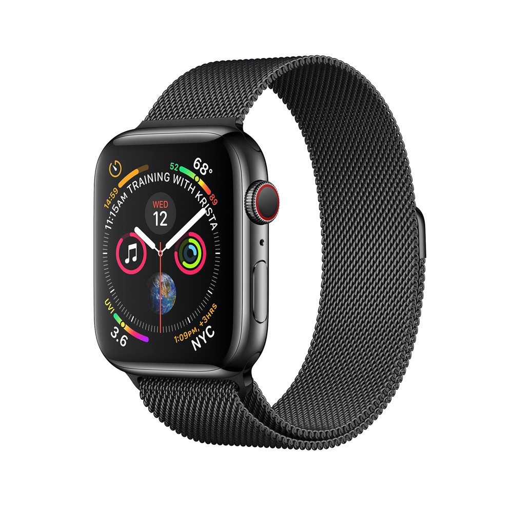 Чорний ремінець для Apple Watch 42 mm/44 mm міланська петля black