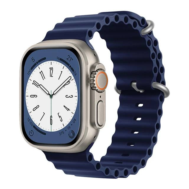 Ремінець CaseFashion Silicone Strap Ocean для Apple Watch 42/44/45/49 Midnight Blue
