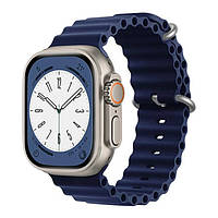 Ремінець CaseFashion Silicone Strap Ocean для Apple Watch 42/44/45/49 Midnight Blue