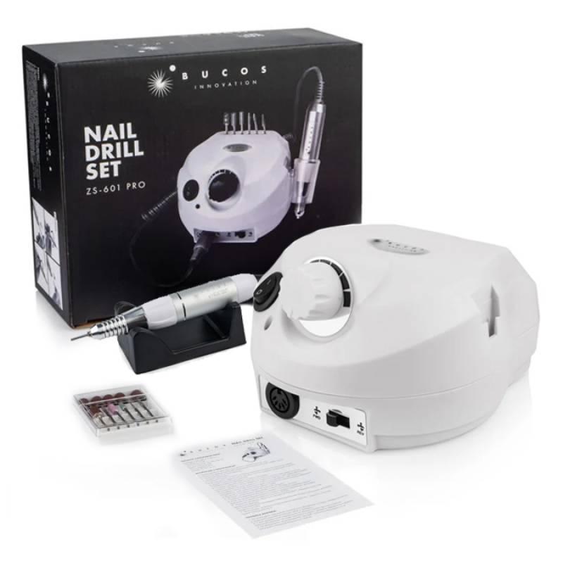 Фрезер для манікюру Bucos ZS-601 Pro на 45 Вт/35000об (6 покращених фрез) (гарантія 3 місяці) колір рандомний