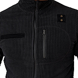 Флісовий реглан пуловер фліс-кубик Military чорний, фото 2