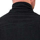 Флісовий реглан пуловер фліс-кубик Military чорний, фото 3