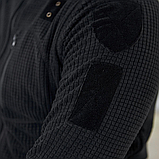 Флісовий реглан пуловер фліс-кубик Military чорний, фото 4