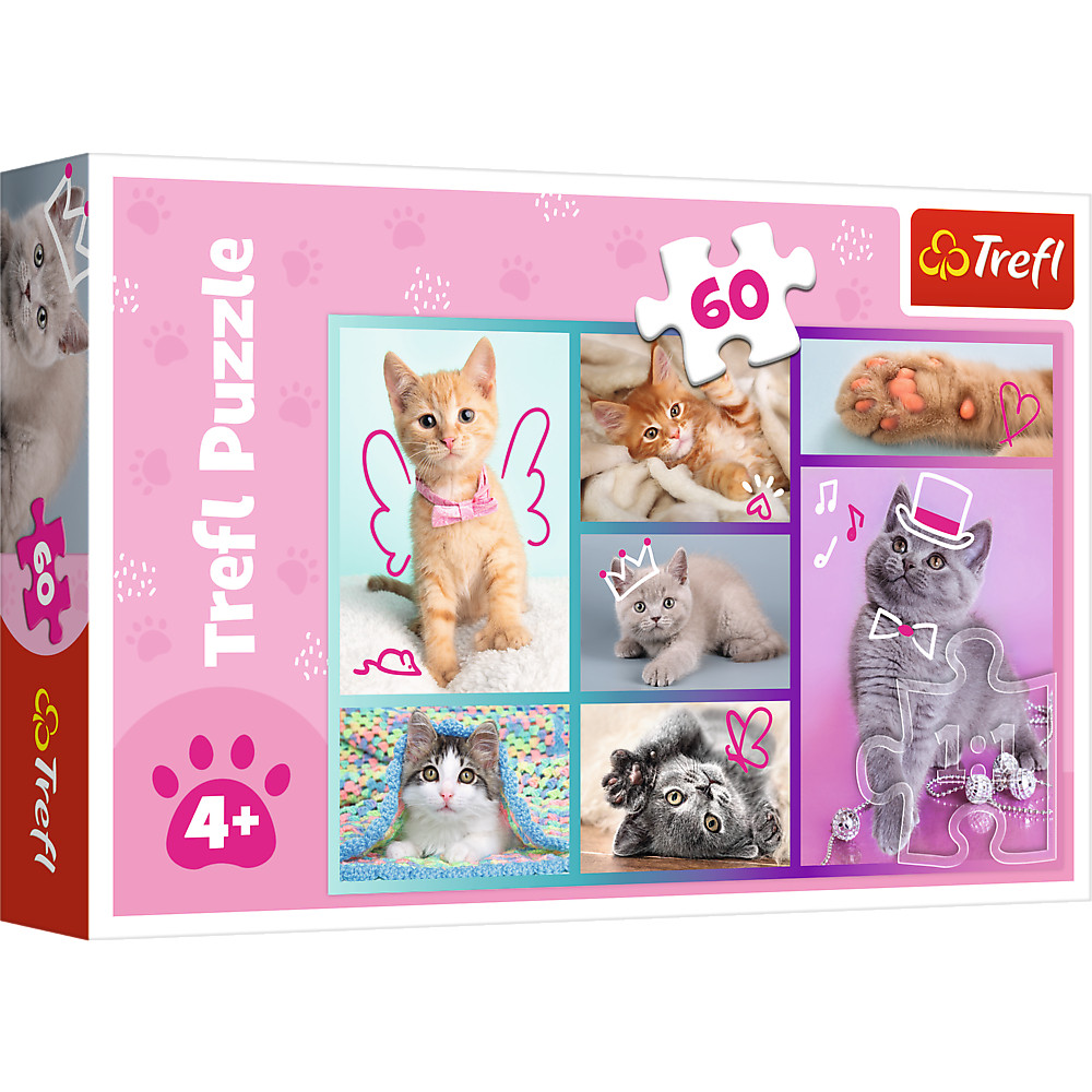 Пазли Trefl "Милі котики", 60 елементів (Трефл) 17373
