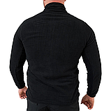 Флісовий реглан пуловер фліс-кубик Military чорний, фото 6