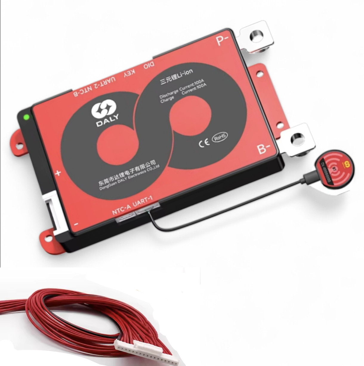 Плата Smart BMS Daly 16S 48 вольтів 100 А для LiFePO4 акумуляторів з Bluetooth, фото 1