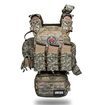Плитоноска Neptun GEN4 V2 піксель із системою швидкого скидання MOLLE + 9 підсумків